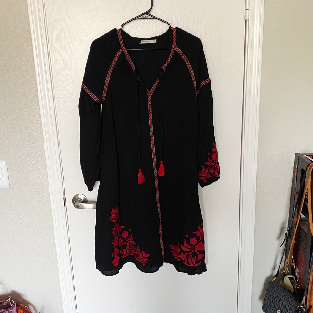 Boho Boutique Embroidery Detailed Midi Dress